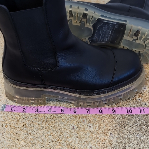 Marc Jacobs | The Stomper Black Ankle Platform Boots Chunky Clear Sole Size 9 - Picture 10 of 11